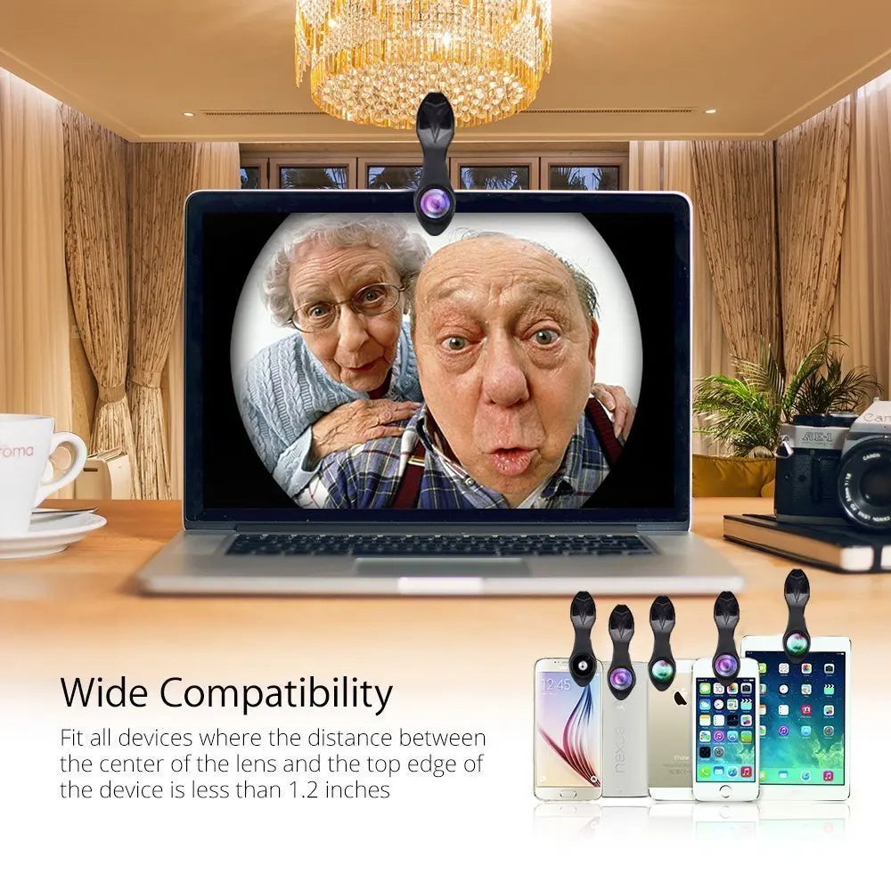 APEXEL kit de lentes de teléfono universal 10 en 1 lente macro gran angular ojo de pez filtro CPL caleidoscopio + lente telescópica 2X para teléfono inteligente