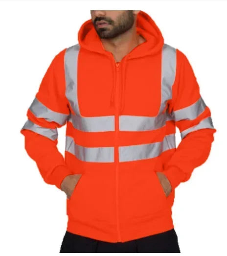 Sudaderas con capucha de tira reflectante para hombre