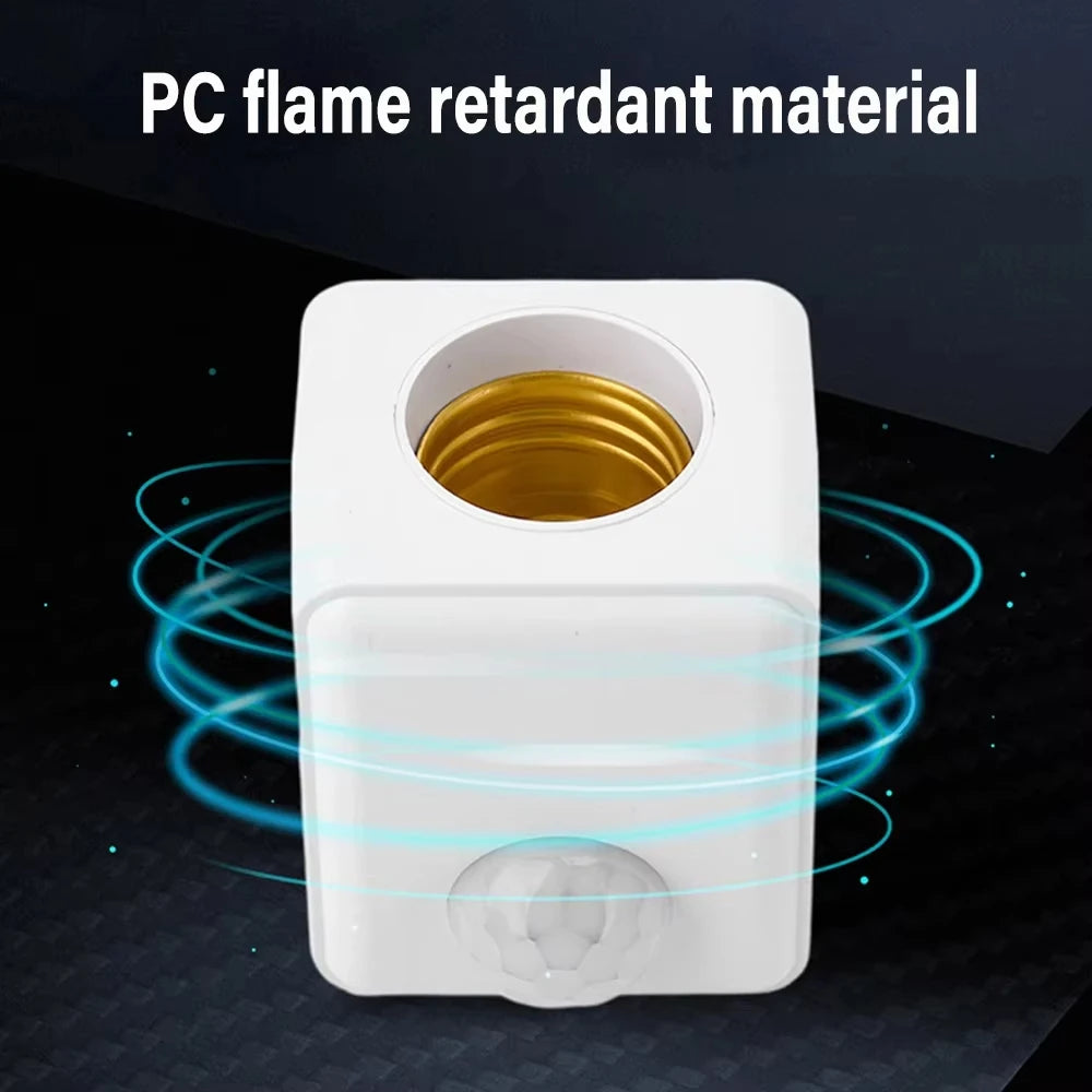 AC85-265V E27 Base de lámpara Led con Sensor de movimiento PIR soporte de bombilla de inducción humana adaptador de enchufe convertidor ajustable
