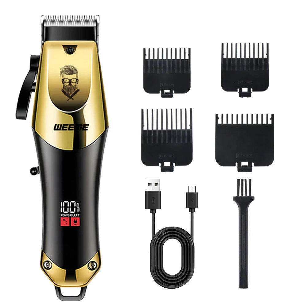 Cortadora de pelo eléctrica Vintage T9 para hombre, recortadora de barba/máquina para cortar cabello recargable con Kit de recortador de pelo de nariz, regalo para novio