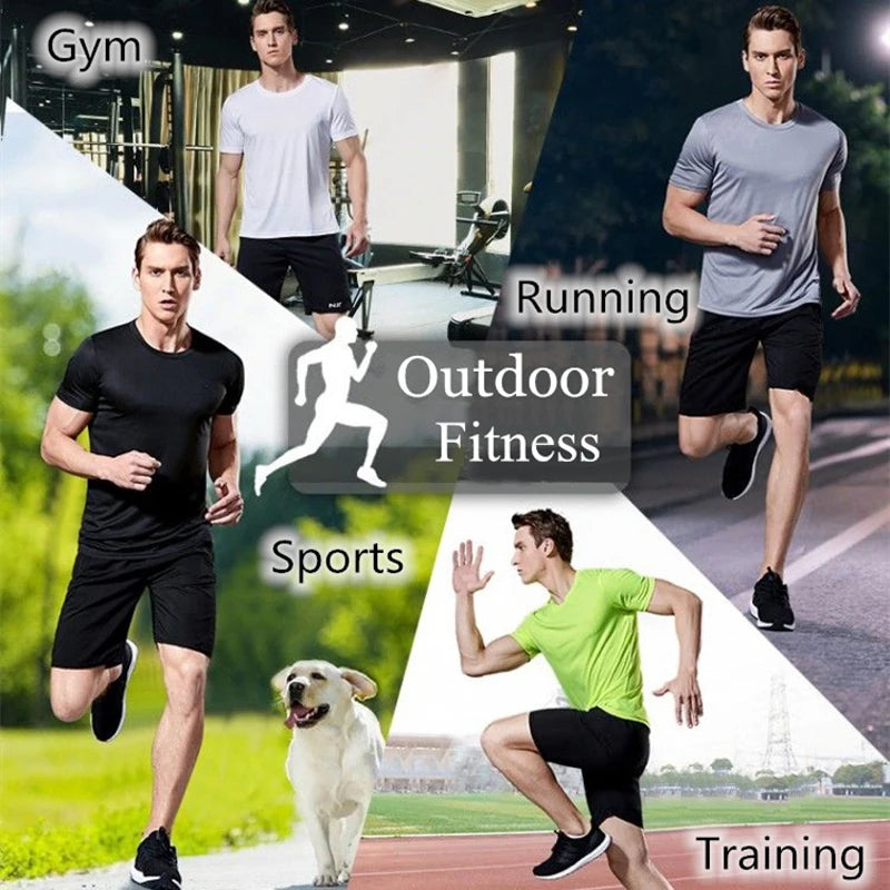 Camisetas para correr, camisetas de fútbol, Jersey para hombre, ropa deportiva para hombre, camisetas para correr, Camiseta deportiva de compresión de secado rápido, gimnasio y Fitness