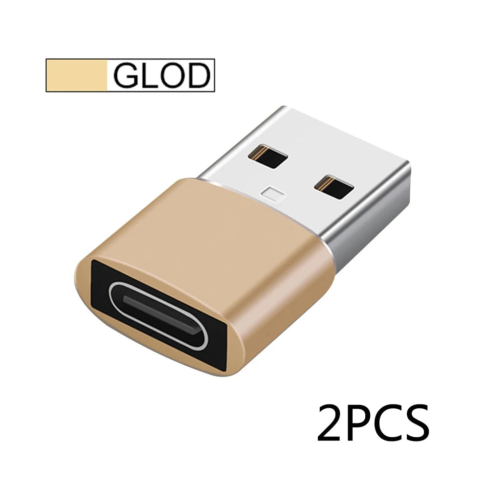 Adaptador USB a tipo C OTG, USB-C macho a Micro USB tipo c hembra, convertidor para Macbook Samsung S20 USBC OTG, 2 uds.