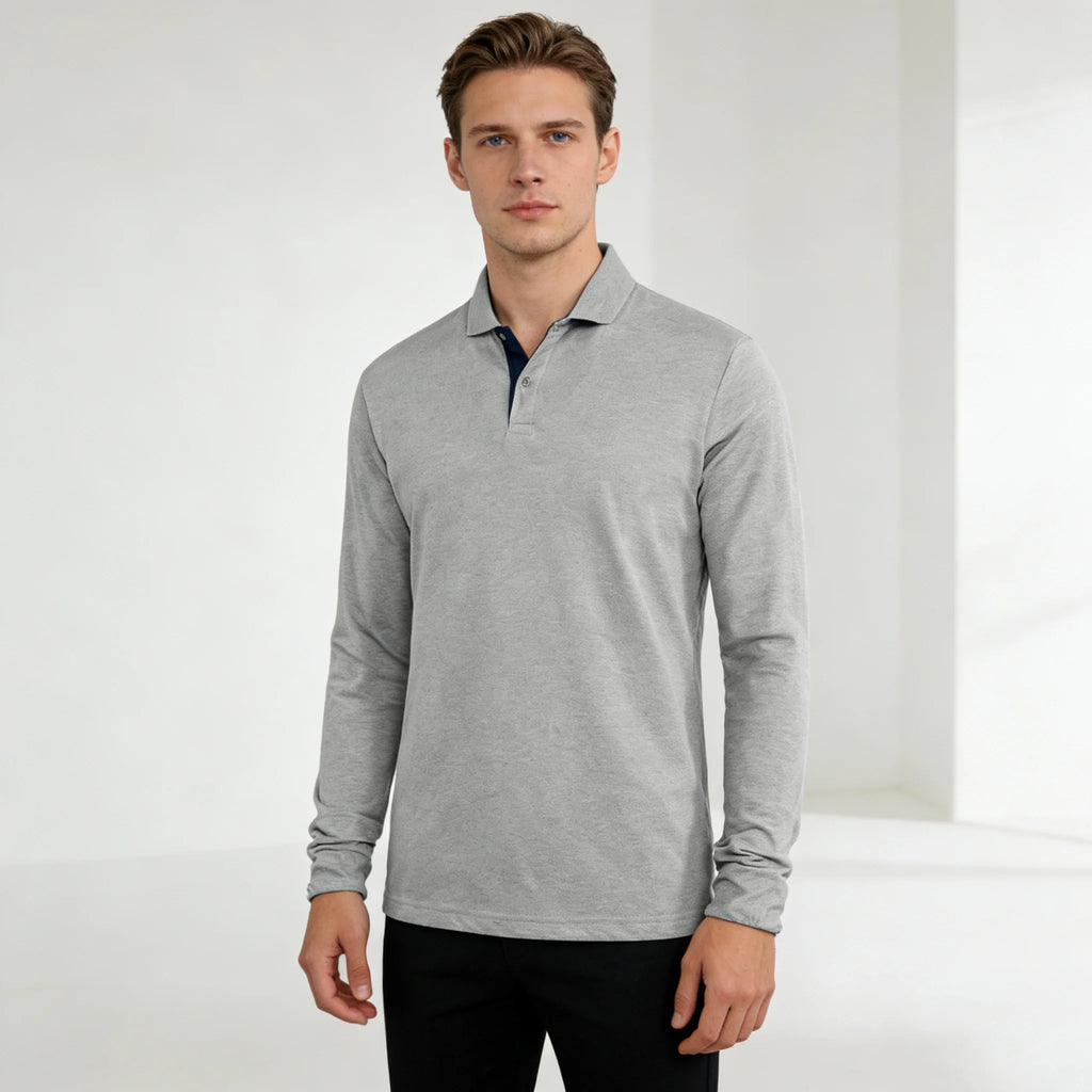 Polos de manga larga para Hombre de algodón