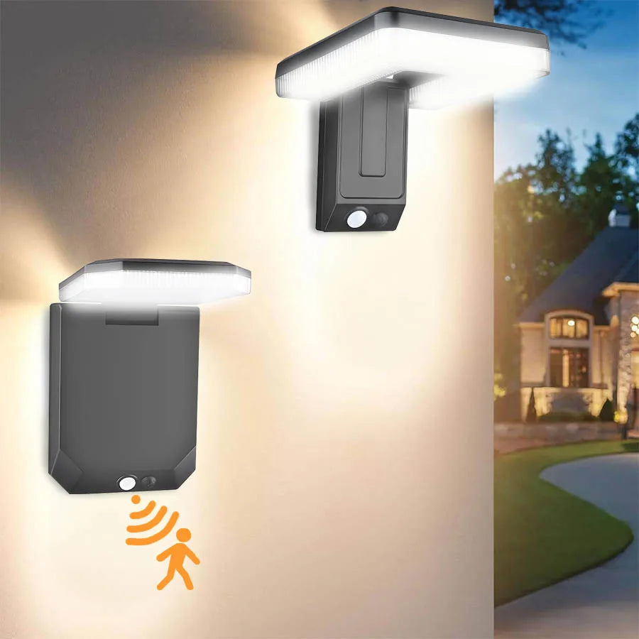 LED plegable 120 °   Luz Solar lámpara de pared para exteriores focos impermeables