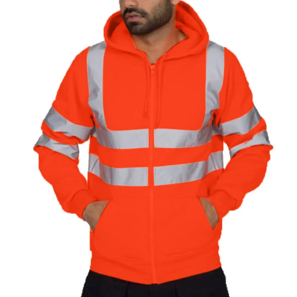 Sudaderas con capucha de tira reflectante para hombre