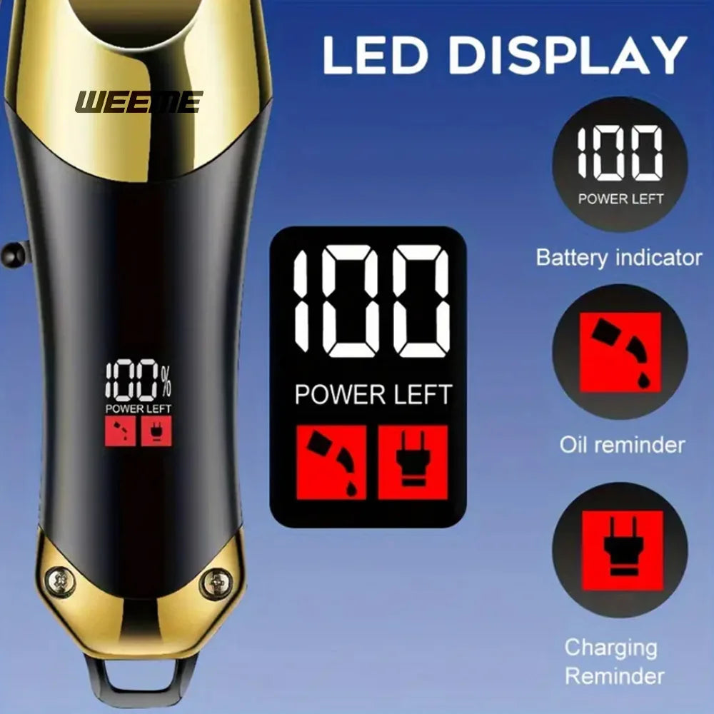 Cortadora de pelo eléctrica Vintage T9 para hombre, recortadora de barba/máquina para cortar cabello recargable con Kit de recortador de pelo de nariz, regalo para novio