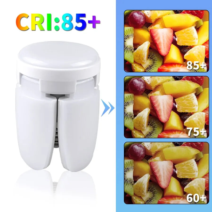 Bombilla LED con forma de ventilador de 28W, lámpara LED E27 plegable de 220V y 110V para el hogar, sala de estar, almacén, luz de techo de garaje