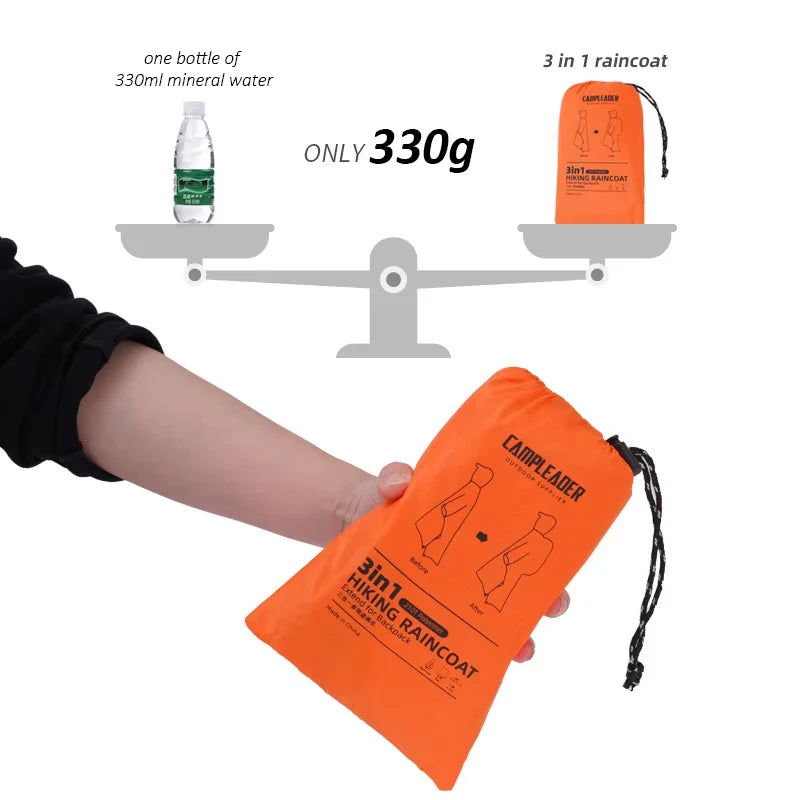 Poncho impermeable con capucha