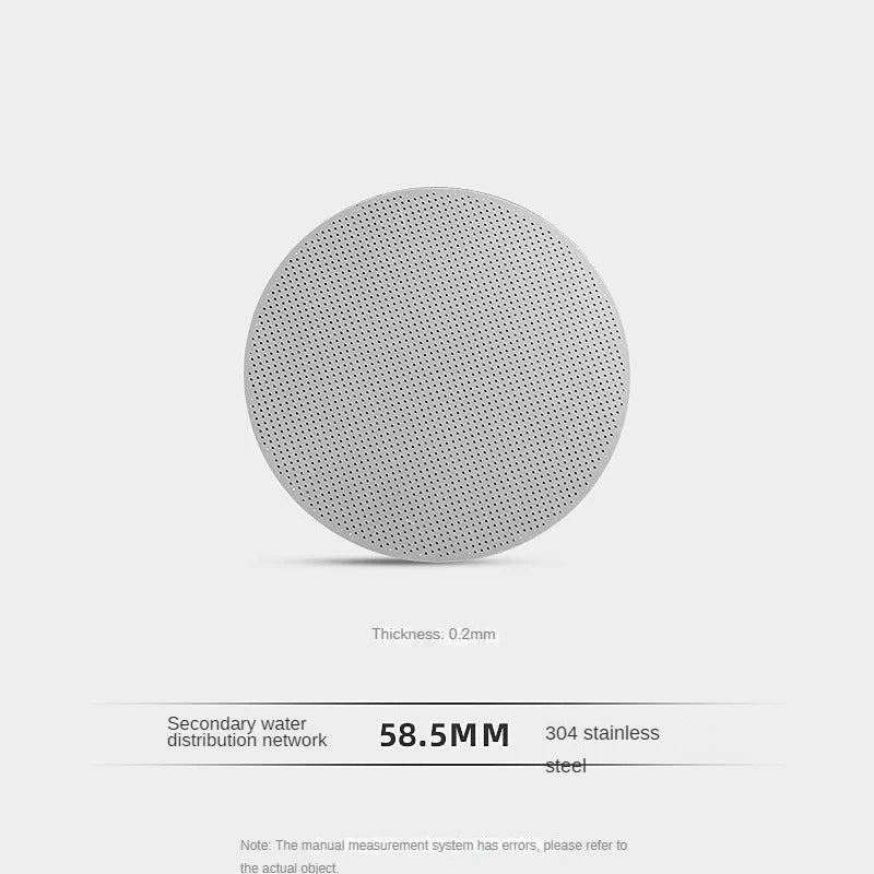 Filtro de café con pantalla de disco de Espresso, 51mm, 53,5mm, 58,5mm, soporte reutilizable de 0,2mm para 51mm, 54mm y 58mm, accesorios para Portafiltro de Barista