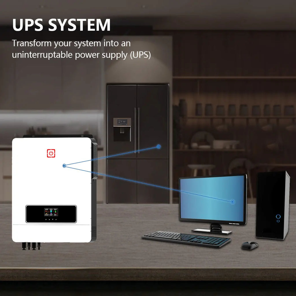 Y & H 10.2/6.2KW inversor Solar híbrido MPPT inversor de encendido/apagado de la red 48V 220V onda sinusoidal pura 160/120A controlador de carga salida de CA Dual