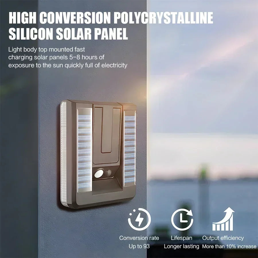 LED plegable 120 °   Luz Solar lámpara de pared para exteriores focos impermeables