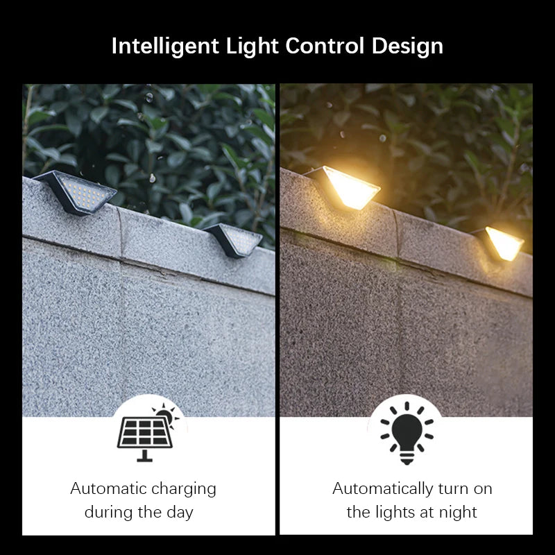 8 luces LED solares para escaleras, luces impermeables para escaleras al aire libre, luces solares para cubierta, iluminación solar para paisaje al aire libre para patio, Patio