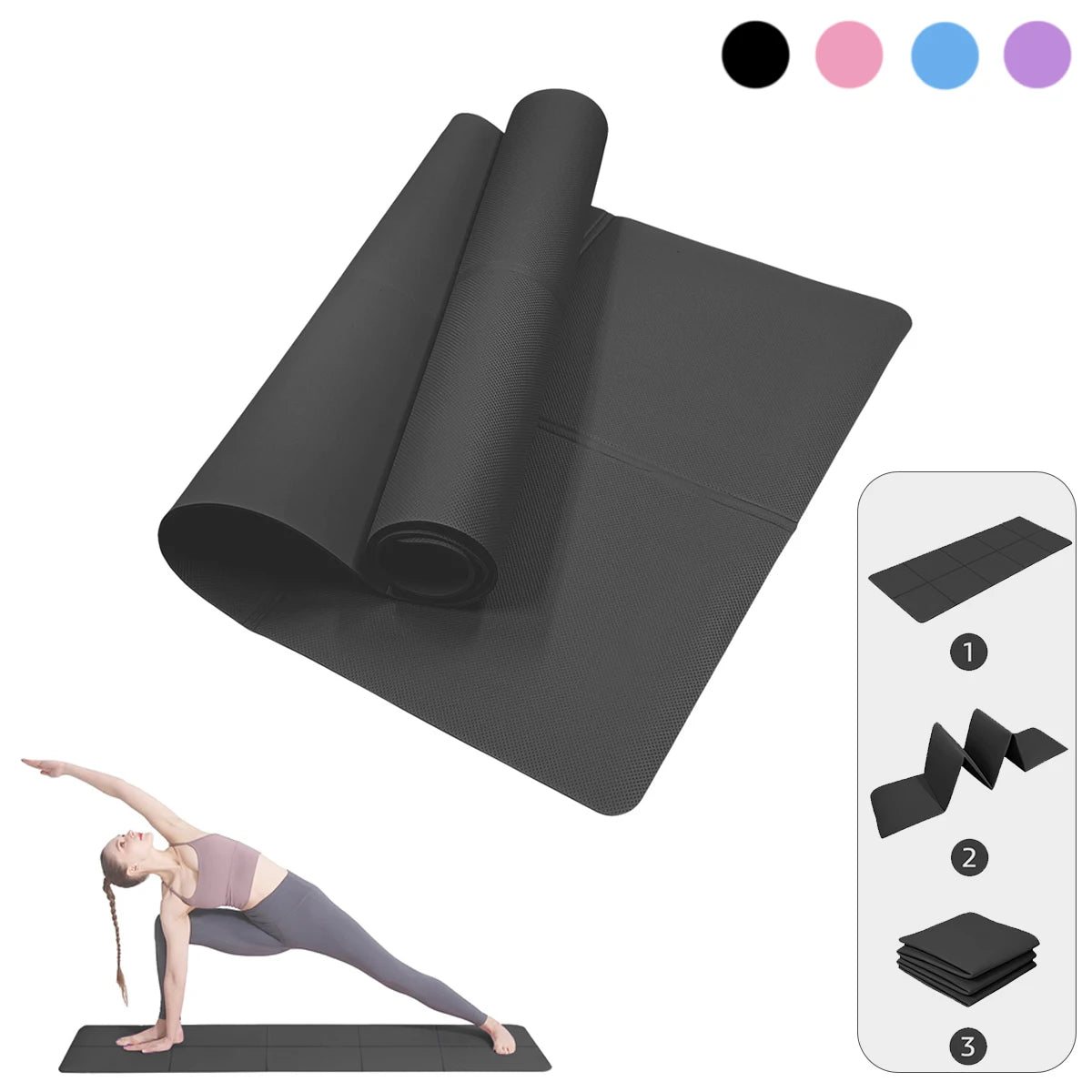 Esteras de Yoga EVA de 4MM de espesor, estera deportiva antideslizante para Fitness, manta para ejercicio, Yoga, Pilato, gimnasia, equipo de Fitness, trabajo en el suelo