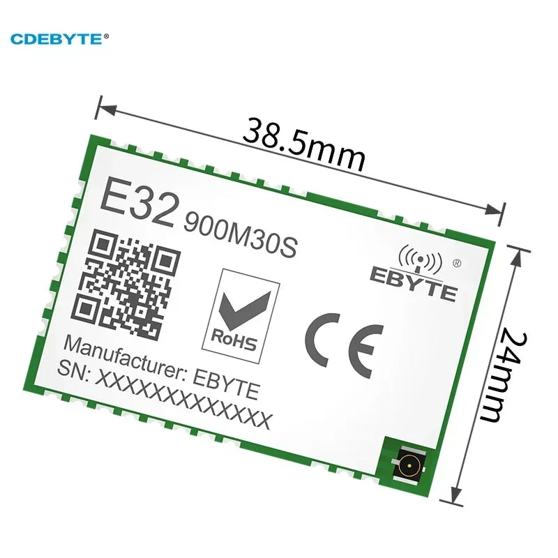 Módulo de espectro extendido LoRa SX1276 ISM 868MHz 915MHz E32-900M30S SPI 30dBm 10km SMD agujero de sello bajo consumo de energía IoT