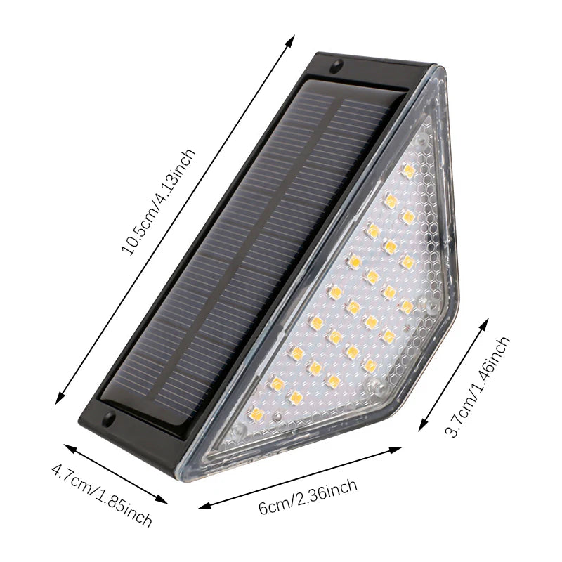 8 luces LED solares para escaleras, luces impermeables para escaleras al aire libre, luces solares para cubierta, iluminación solar para paisaje al aire libre para patio, Patio