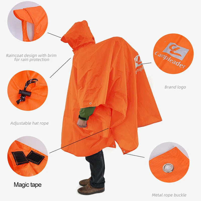 Poncho impermeable con capucha