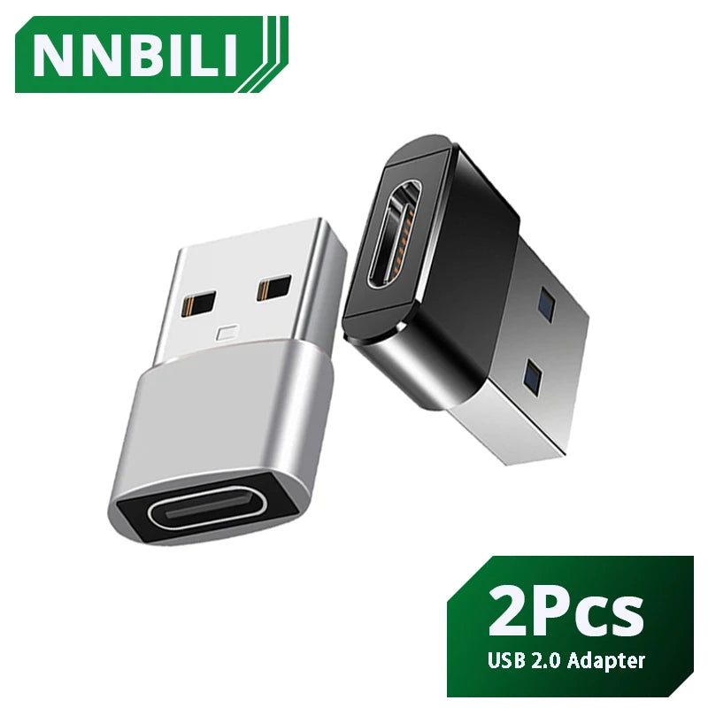 Adaptador USB a tipo C OTG, USB-C macho a Micro USB tipo c hembra, convertidor para Macbook Samsung S20 USBC OTG, 2 uds.