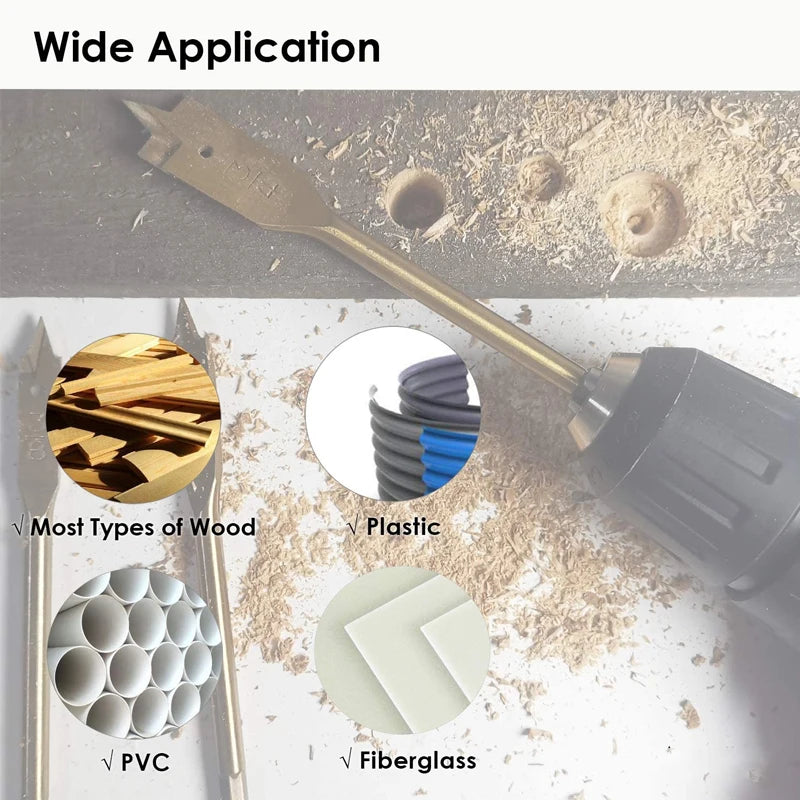 Juego de brocas de pala para carpintería