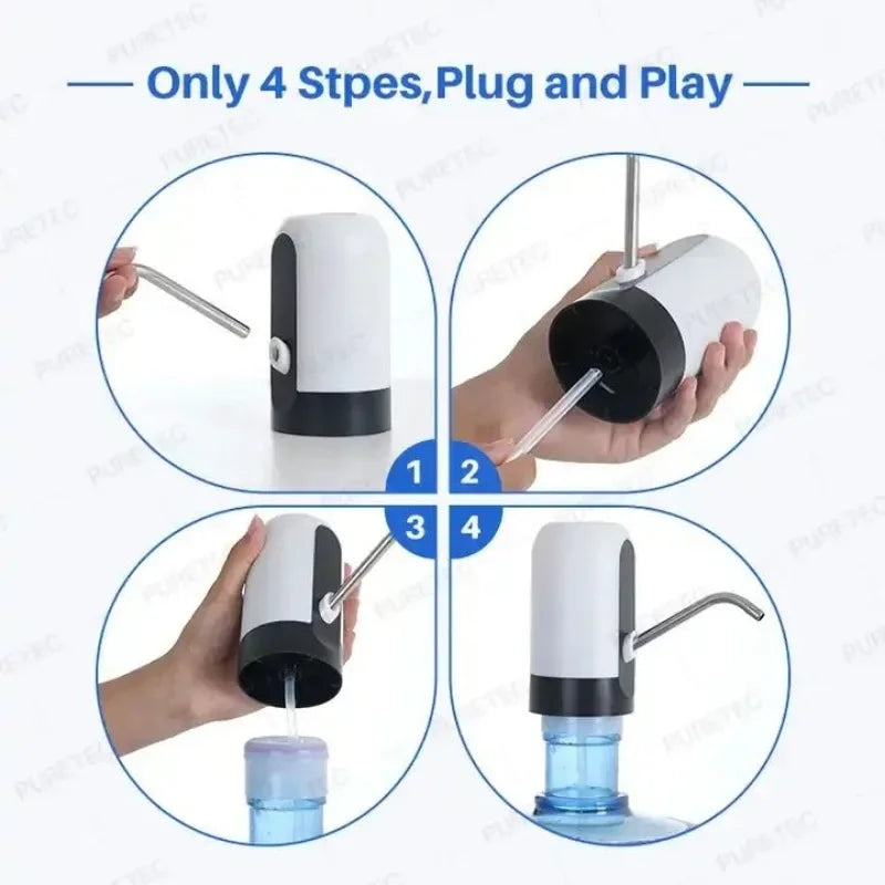 Dispensador de agua USB, bebedero, artículos para bebidas, bomba Manual automática, cocina eléctrica recargable. Botella Dispensadora Bicchieri Carboy