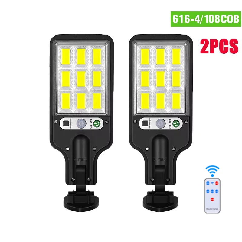 luz lámparas solares de seguridad impermeables al aire libre para jardín Patio camino luz de Control remoto