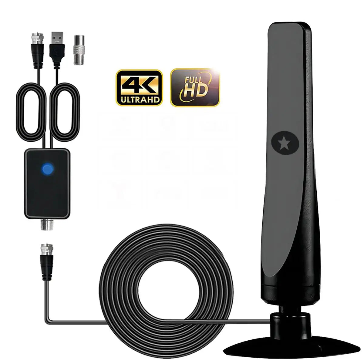 Nuevo receptor de antena de TV Digital 4K, antena de TV Hdtv de onda terrestre Digital de alta definición para interiores y exteriores, compatible con varios estándares de TV de países