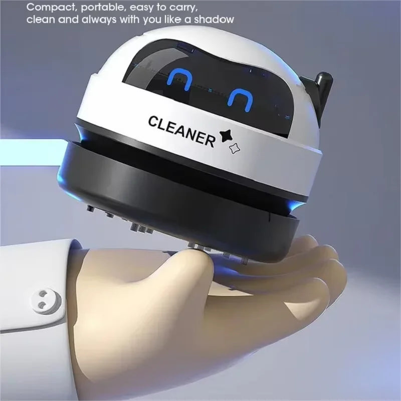 Aspiradora de escritorio, Mini limpiador recargable, virutas de goma, limpiador de teclado, extractor de polvo automático portátil