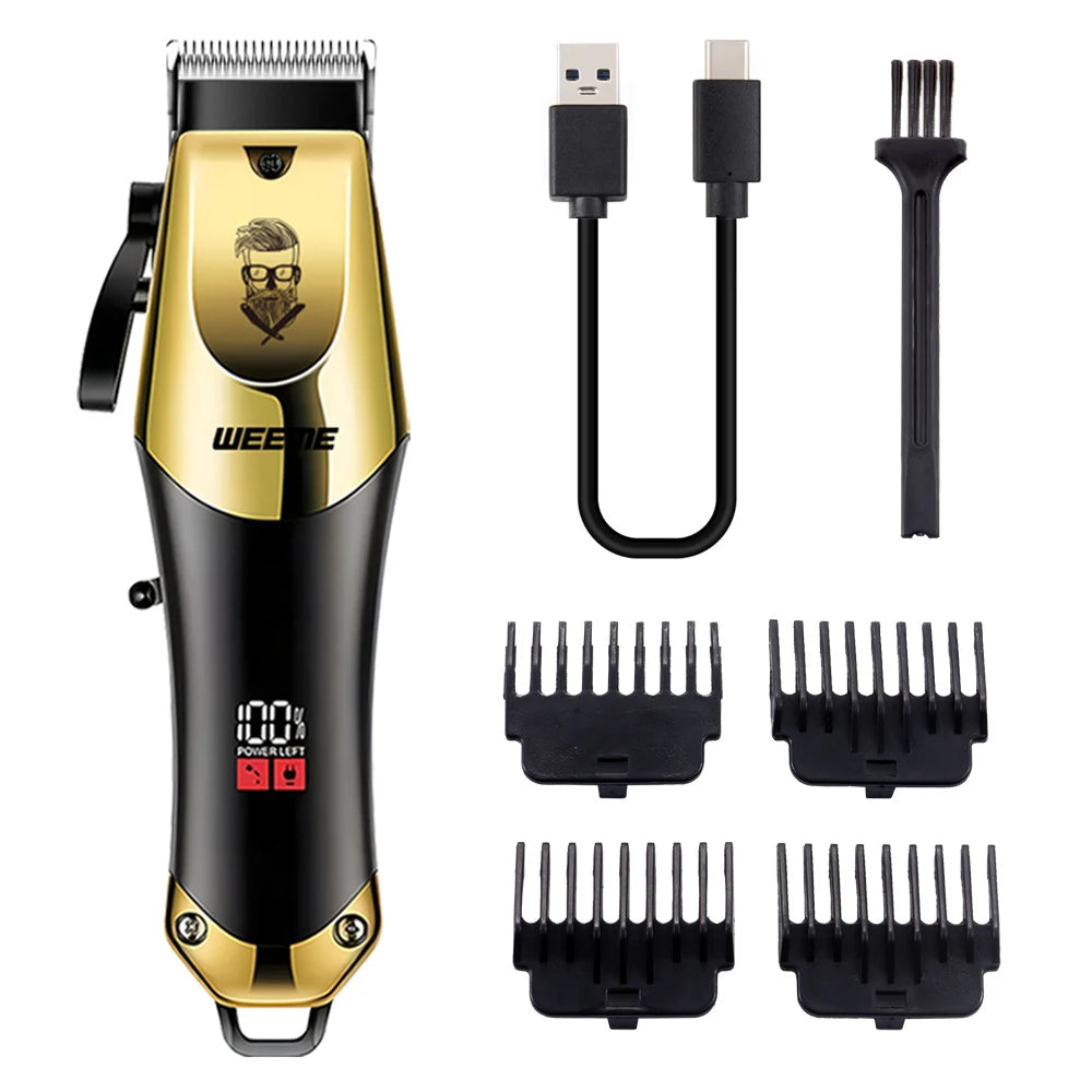 Cortadora de pelo eléctrica Vintage T9 para hombre, recortadora de barba/máquina para cortar cabello recargable con Kit de recortador de pelo de nariz, regalo para novio