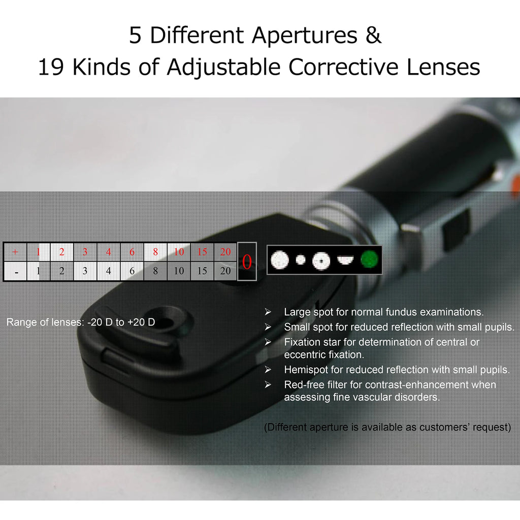 Oftalmoscopio de mano portátil profesional