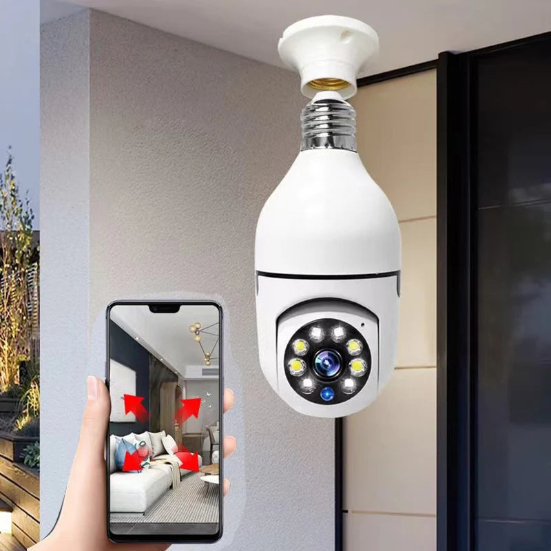 Cámara de vigilancia con bombilla IP Wifi E27 2,4G, visión nocturna, cámaras inalámbricas para el hogar, vídeo CCTV, protección de seguridad, Mini cámara para bebé