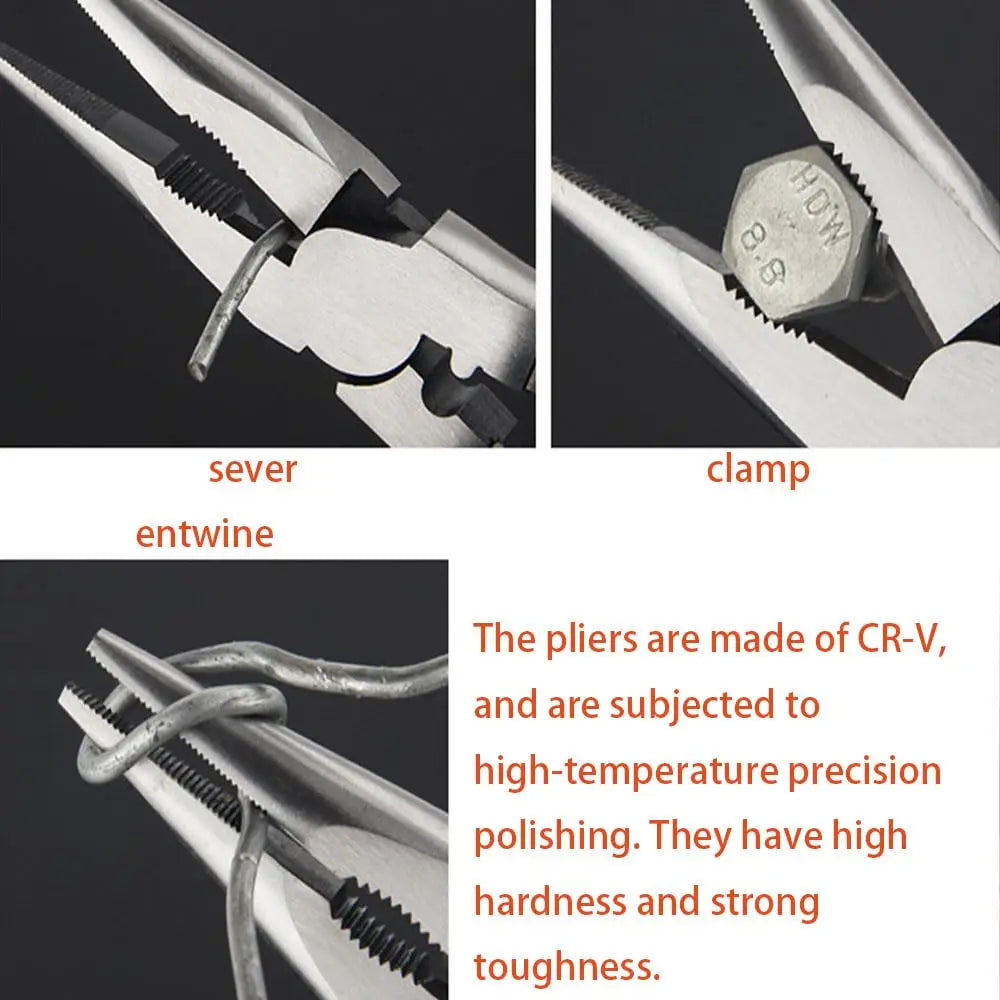 Alicates de punta larga de 6 pulgadas con cortador de alambre