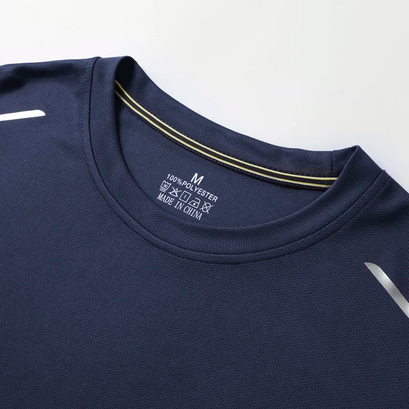 Camiseta deportiva reflectante para gimnasio para hombre