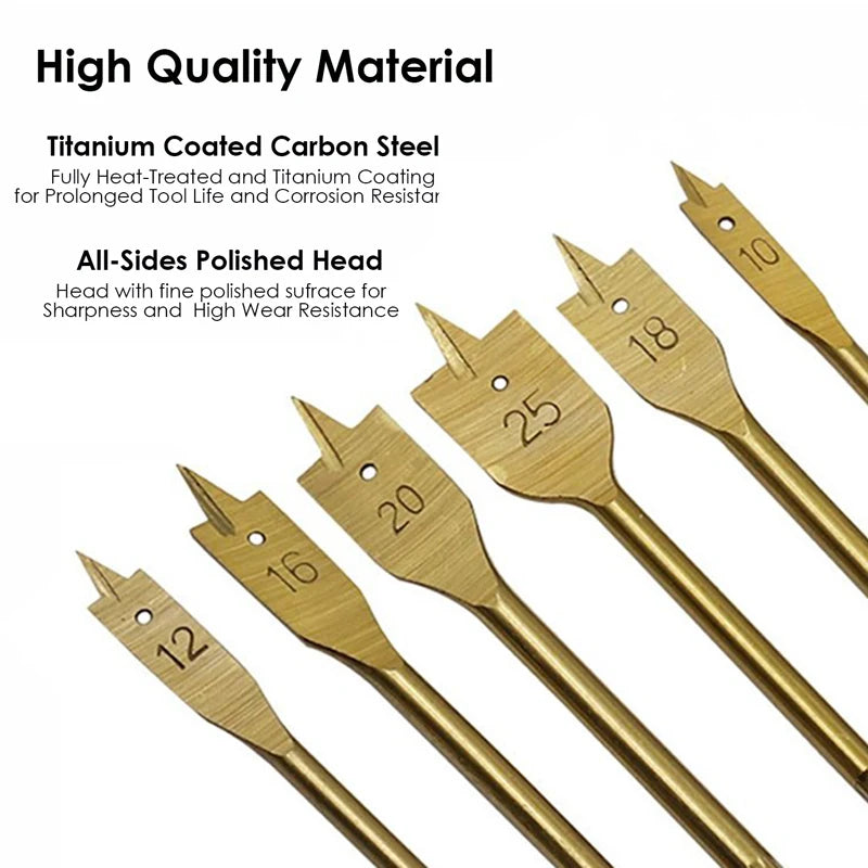 Juego de brocas de pala para carpintería