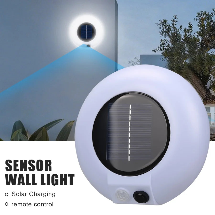 Farolas solares impermeables para exteriores, detección de cuerpo humano, patio, jardín, pared, luces para el hogar, iluminación de carretera Rural, luces de pared