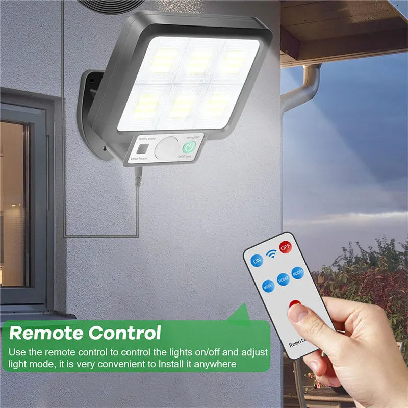 Lámpara LED Solar de pared dividida, luz Solar con Sensor de movimiento, 3 modos, impermeable, para exteriores, calle, jardín, decoración de seguridad