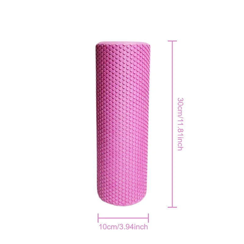 Rodillo de yoga hexagonal: cilindro redondo de espuma EVA para pilates y entrenamientos en casa mejorados (diámetro 9,5 cm, longitud 29,7 cm)