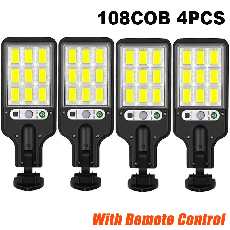 luz lámparas solares de seguridad impermeables al aire libre para jardín Patio camino luz de Control remoto