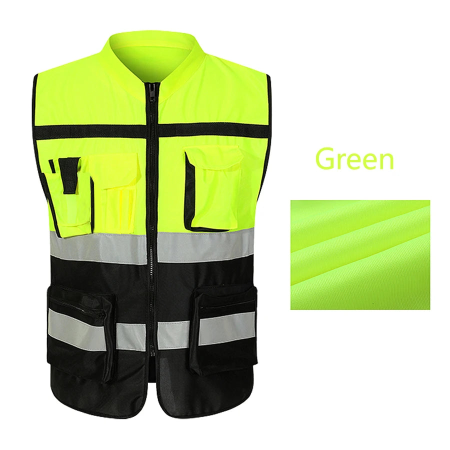 Chalecos de seguridad ajustables, chaleco de seguridad de alta visibilidad, tráfico nocturno al aire libre para correr, deportes de ciclismo