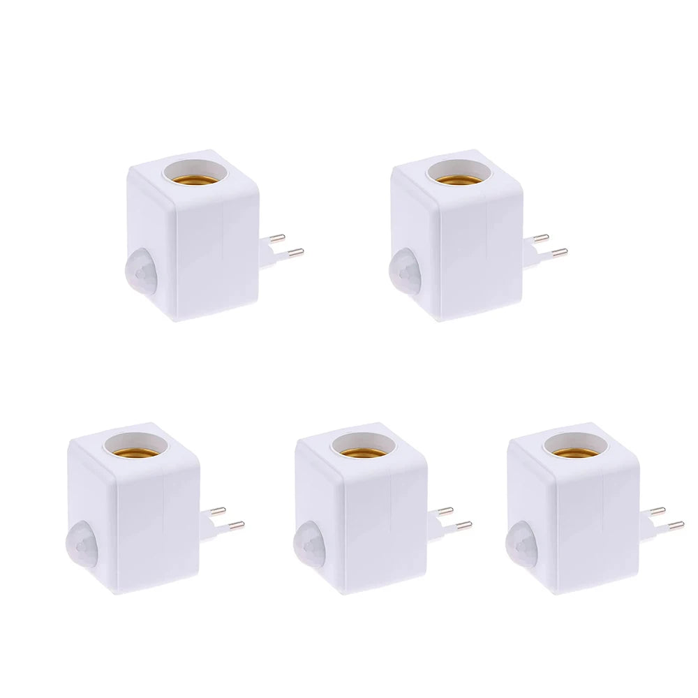 AC85-265V E27 Base de lámpara Led con Sensor de movimiento PIR soporte de bombilla de inducción humana adaptador de enchufe convertidor ajustable