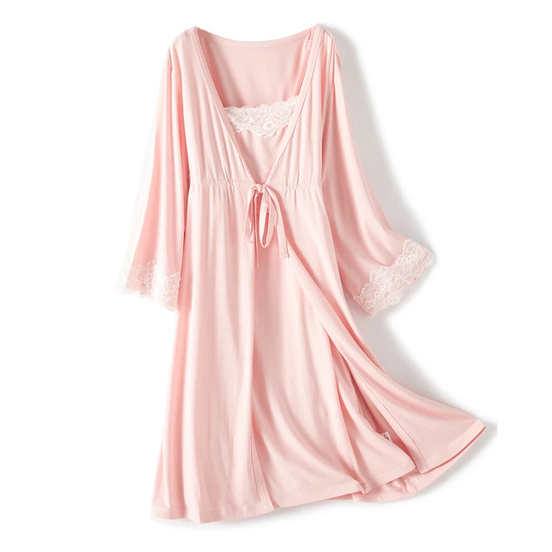 Bata de maternidad para Mujer embarazada, camisón de Hospital, Ropa de dormir de lactancia