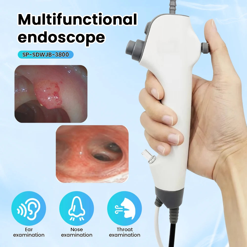 Nasofaringoscopio 3.8mm HD Rinolaringoscopio Endoscopia flexible portátil