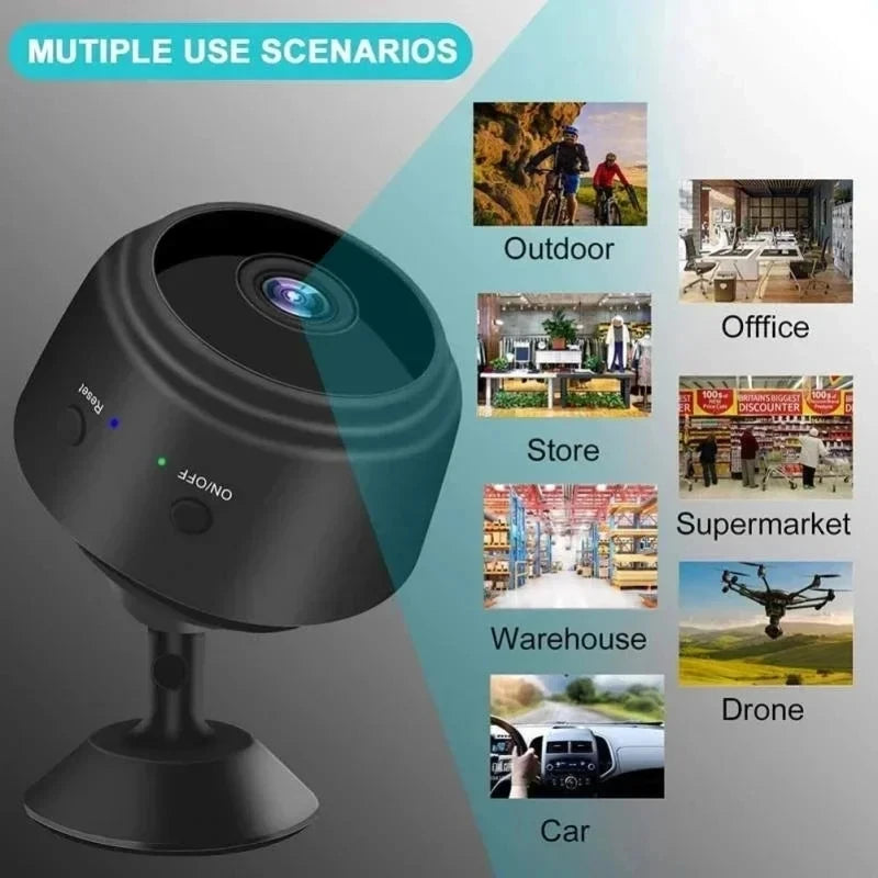 Cámara de vigilancia inteligente  HD WiFi, Monitor inalámbrico de seguridad para el hogar, videocámara con Sensor y transmisión de vídeo de seguridad