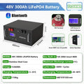Batería LiFePO4 48V 300Ah 15Kwh 6000+ ciclos Bluetooth BMS 100Ah 120Ah 150Ah 200Ah energía Solar para el hogar RV batería de litio STOCK de la UE
