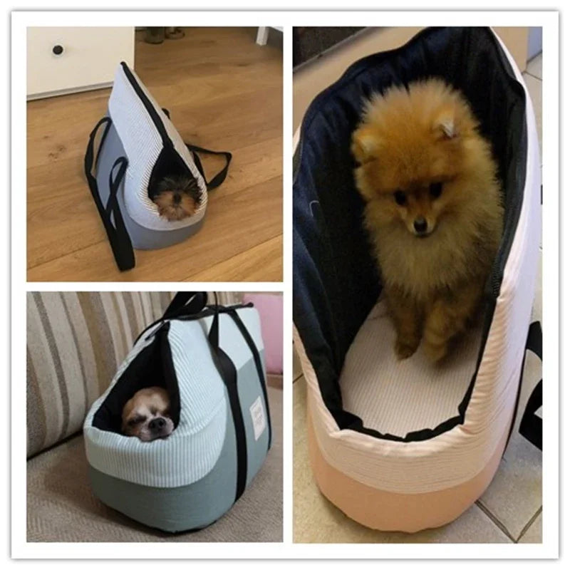 Mochila transportadora para perros, transpirable, cómoda, para viajes al aire libre, bolsas para cachorros y gatos, para perros pequeños, Chihuahua, portátil, de un solo hombro