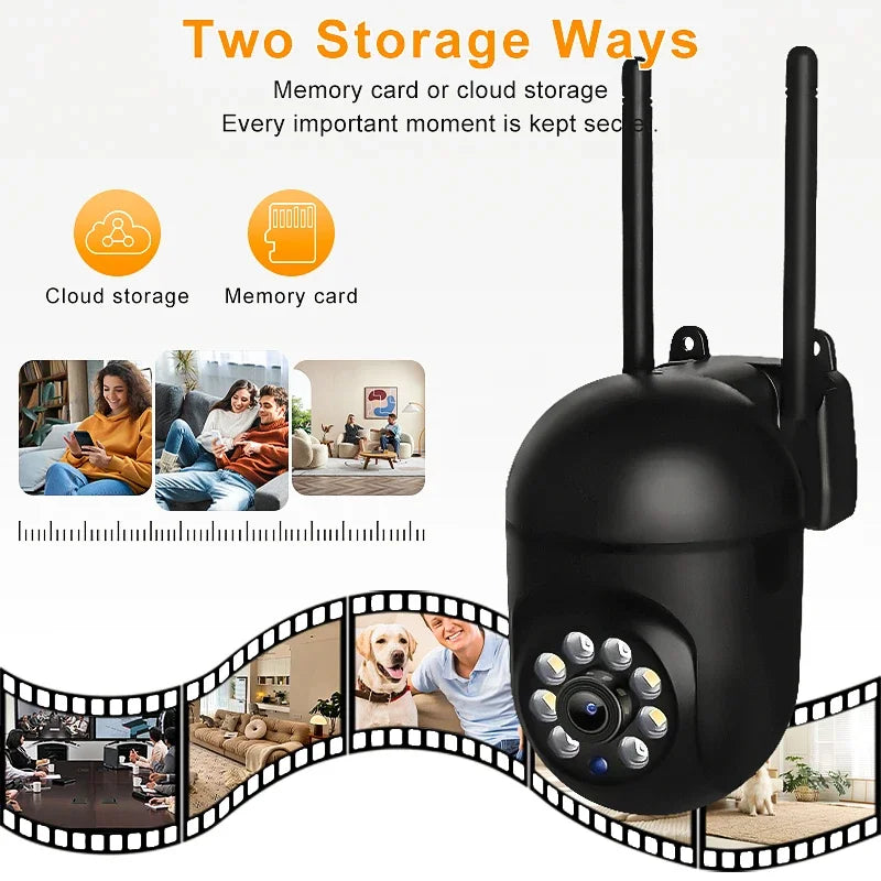 Cámara de vigilancia WiFi para exteriores IP, 8MP, 4K, seguridad, CCTV, PTZ, HD, voz bidireccional, inalámbrica, 1080P, seguimiento IA, Onvif iCsee