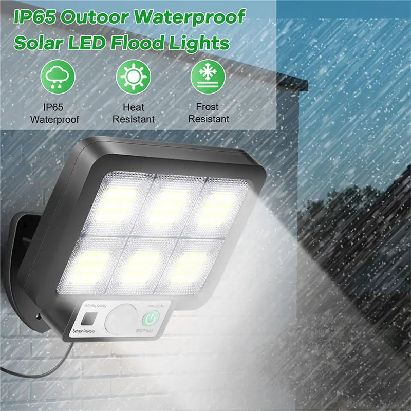 Lámpara LED Solar de pared dividida, luz Solar con Sensor de movimiento, 3 modos, impermeable, para exteriores, calle, jardín, decoración de seguridad